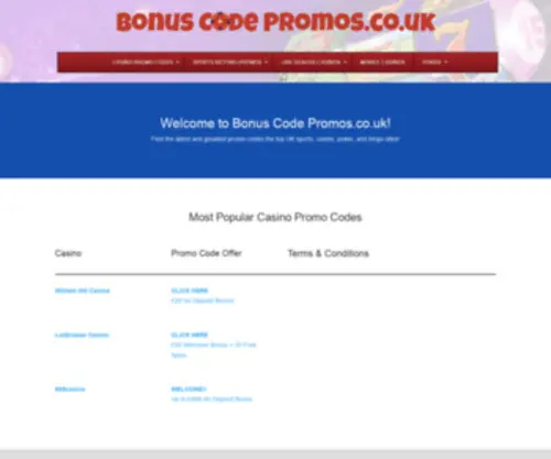 Bonuscodepromos.co.uk(26 Oct 2021) Screenshot