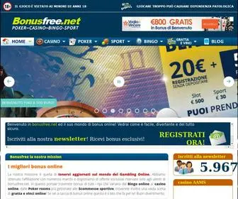 Bonusfree.net(I migliori bonus online) Screenshot