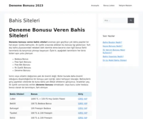Bonusmodu.com(Deneme BonusuBonus Veren Siteler) Screenshot