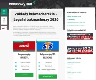 Bonusowykod.com(Legalni bukmacherzy 2021) Screenshot