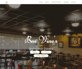 Bonvinosbistro.com(Bon Vino's Bistro & Bakery) Screenshot