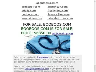 Booboos.com(Booboos.com is for sale) Screenshot