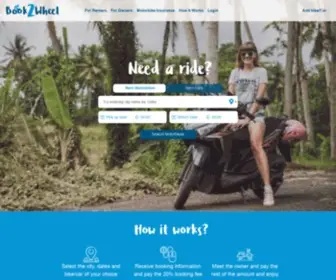 Book2Wheel.com(Peer 2 Peer motorbike Rental Service Philippines) Screenshot