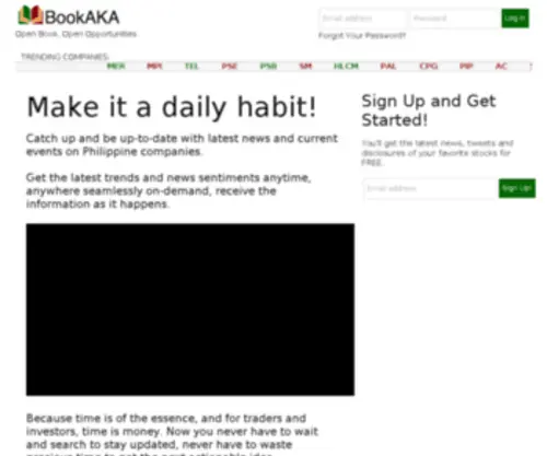 Bookaka.com(BookAKA Philippine Stocks and Company News) Screenshot