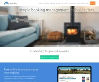 Bookalet.co.uk(Availability calendar and booking management software for holiday homes and rentals) Screenshot