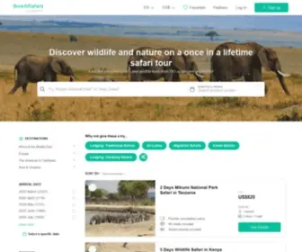 Bookallsafaris.com(1251 Safari Tours and Holidays Worldwide) Screenshot
