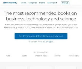 Bookauthority.org(The Most Recommended Books By Thought Leaders) Screenshot