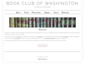 Bookclubofwashington.org(A community of book people) Screenshot