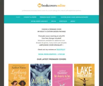 Bookcoversonline.com(Professional premade book covers & custom design for indie & self) Screenshot