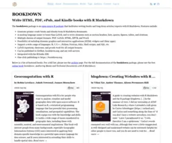 Bookdown.org(Home) Screenshot
