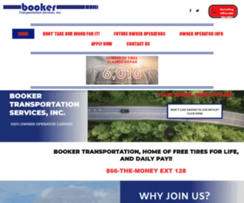 Bookertrans.com(Booker Transportation Services) Screenshot