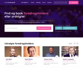 Bookforedrag.dk(Find og book din foredragsholder) Screenshot