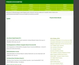 Bookfreevampire.com(Online free fiction reading) Screenshot