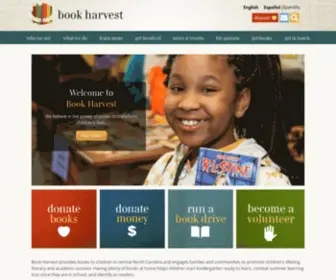 Bookharvestnc.org(Book Harvest Providing books and literacy support to children and families in central NC) Screenshot