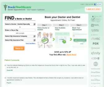 Bookhealthcare.com(San Francisco Dentist) Screenshot