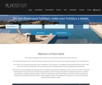 Bookingparos.com(Paros Luxury Villas) Screenshot
