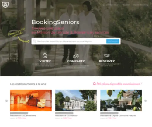 Bookingseniors.com(Réserver votre Maison de retraite) Screenshot