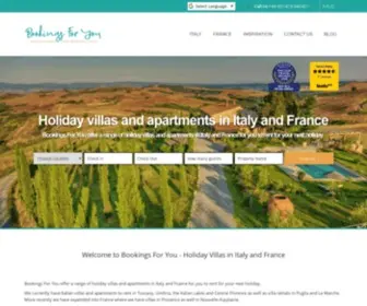 Bookingsforyou.com(Luxury Italian Villas) Screenshot