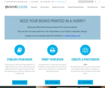 Booklogix.com(Atlanta Based Book Publisher & Printer) Screenshot