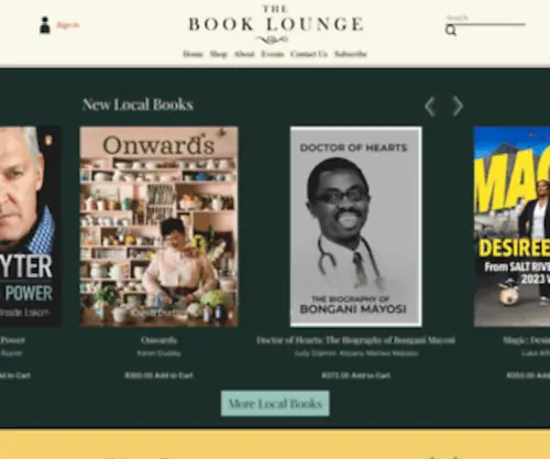 Booklounge.co.za(The Book Lounge) Screenshot