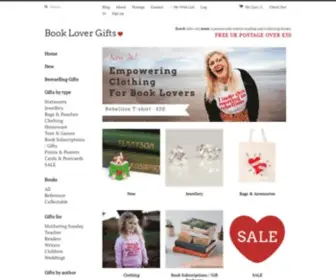 Booklovergifts.com(Book Lover Gifts) Screenshot