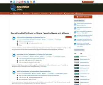 Bookmarkdeal.com(Social Media Platform to Share Favorite News and Videos) Screenshot