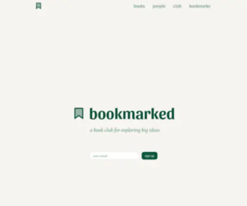 Bookmarked.club(A Book Club for Exploring Big Ideas Bookmarked) Screenshot