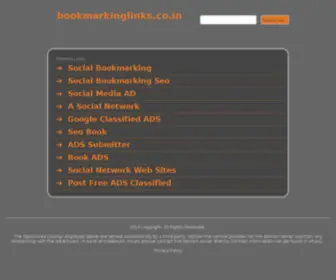 Bookmarkinglinks.co.in(High Page Ranking Dofollow Bookmarking Site List) Screenshot