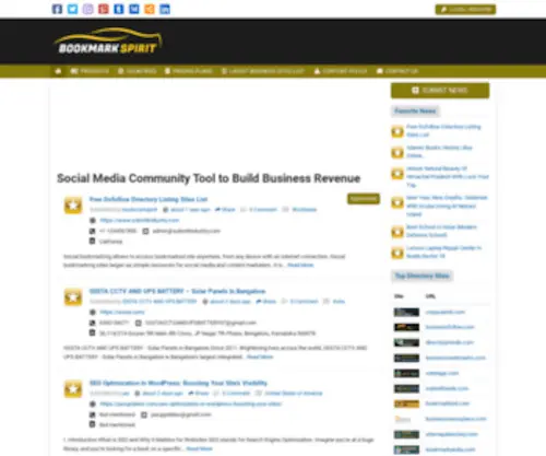 Bookmarkspirit.com(Social Media Tool to Build Community of Your Business and Product Followers) Screenshot
