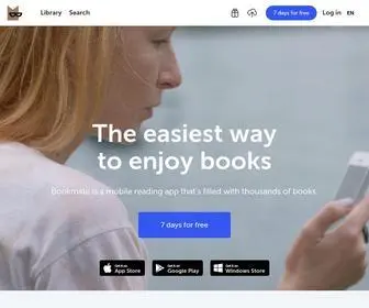 Bookmate.com(In the Bookmate library you’ll easily find books penned by modern and classic authors) Screenshot