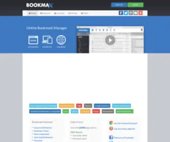 Bookmax.net(Online Bookmark Manager) Screenshot
