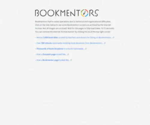 Bookmentors.org(Bookmentors) Screenshot