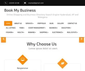 Bookmybuziness.com(Online Shopping and Business Directory Search Engine Hyderabad) Screenshot