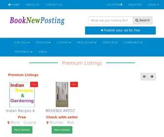 Booknewposting.com(Post Classifieds Ads in India and Worldwide) Screenshot