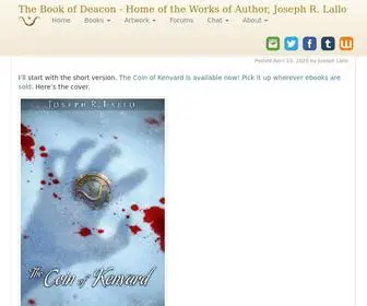 Bookofdeacon.com(The Book of Deacon The Official Website of The Book of Deacon Series) Screenshot