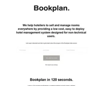 Bookplan.io(All a hotelier needs to sell and manage the business) Screenshot