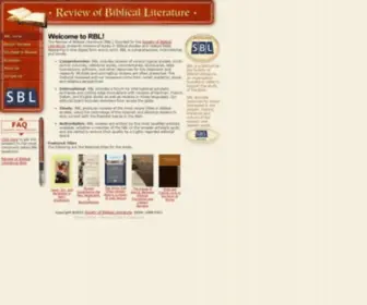 Bookreviews.org(Review of Biblical Literature) Screenshot