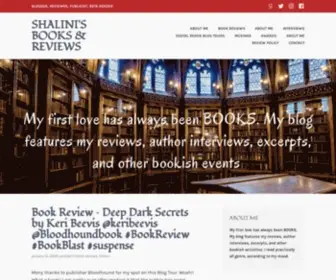 Bookreviewsbyshalini.com(Blogger, Reviewer, Publicist, Beta Reader) Screenshot