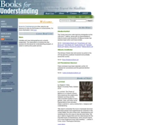 Booksforunderstanding.org(Books for Understanding) Screenshot