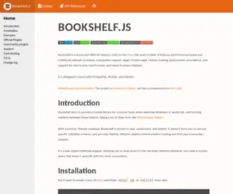 Bookshelfjs.org(Bookshelf.js) Screenshot
