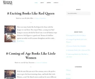 Bookslikethisone.com(Books Like This One) Screenshot