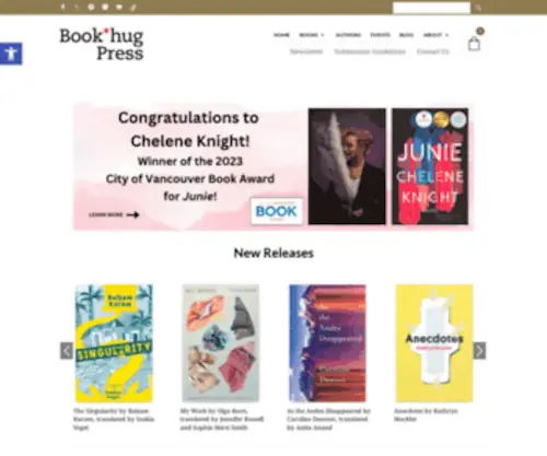 Bookthug.ca(Hug Press) Screenshot