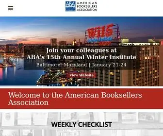Bookweb.org(The American Booksellers Association) Screenshot