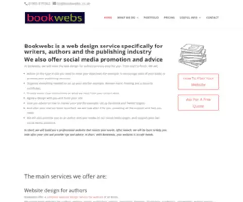 Bookwebs.co.uk Screenshot