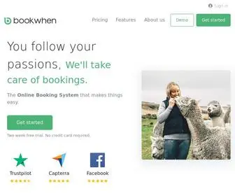 Bookwhen.com(Online Booking System & Reservation Software) Screenshot