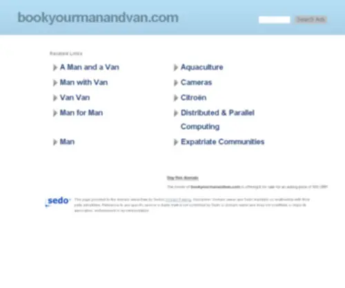 Bookyourmanandvan.com(Man With a Van) Screenshot