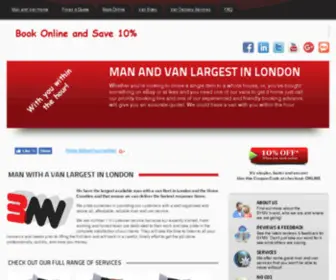 Bookyourmanwithavan.com(Man With a Van Largest Man and Van in London) Screenshot