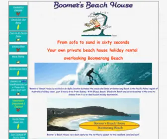 Boomers-Beachhouse.com.au("Boomers Beach House) Screenshot