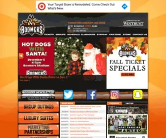 Boomersbaseball.com(Official Website of the Schaumburg Boomers) Screenshot