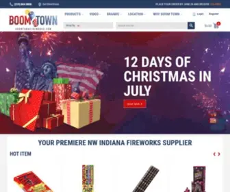 Boomtownfireworks.com(Indiana Fireworks Store) Screenshot